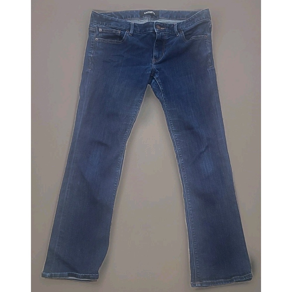 Express Women's Jeans 10S Dark Wash Barely Boot Low Rise Stretch
